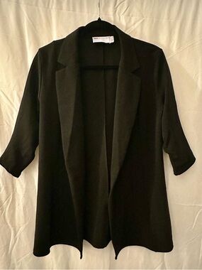 ASOS - Black Open-Front Blazer Jacket